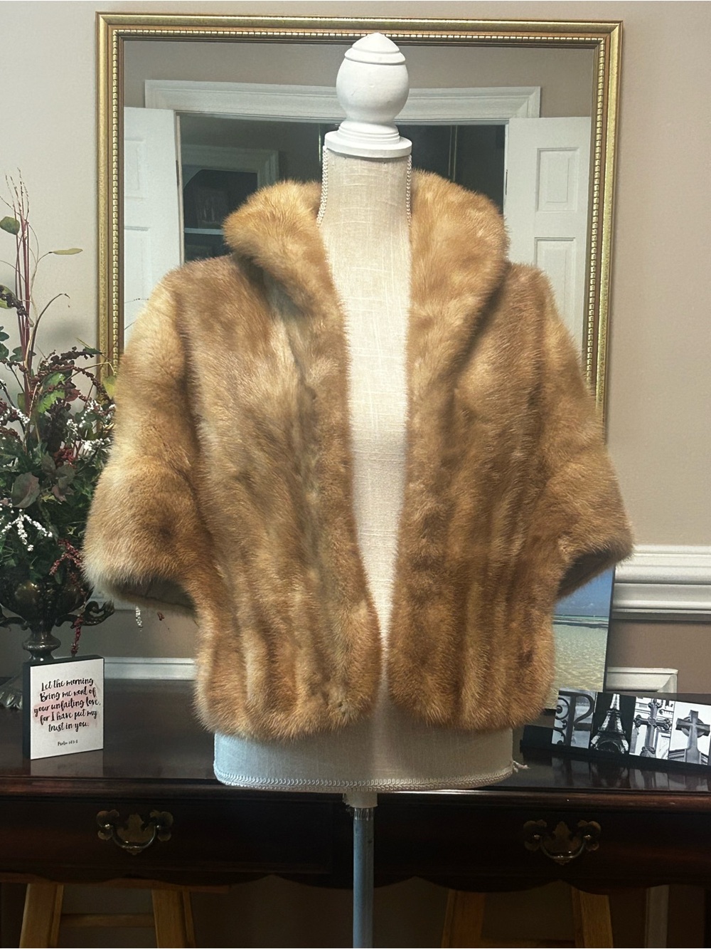 Vintage Fur by Wilibel Mink Stole NY Paris Elegant Caramel EUC Well Preserved
